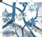 Garden Chinoiserie Green Floral Branch Large Scale Peony Blue And White Chinoiserie Mural Branches Trees Spring Custom Printed Fabric by Spoonflower Various Fabrics by the Yard or Fat Quarter